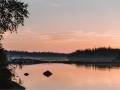 Pêche au coucher du soleil