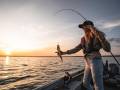 Aikens Lake Wilderness Lodge - Coucher de soleil sur le poisson