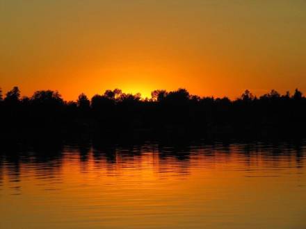 Coucher de soleil au lac Betula