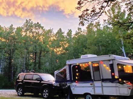 Camper paisiblement au jardin